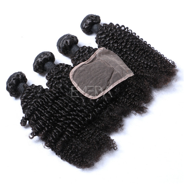 Discount human hair extensions cheap with lace closure YJ232